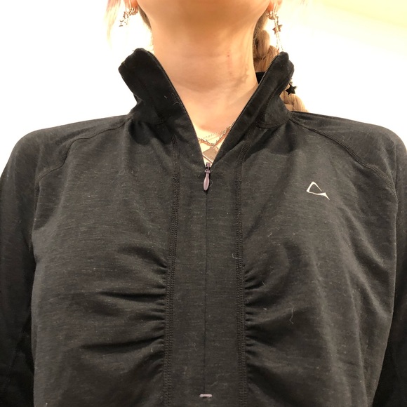 Athletic Zip Up Sweater - Picture 2 of 8